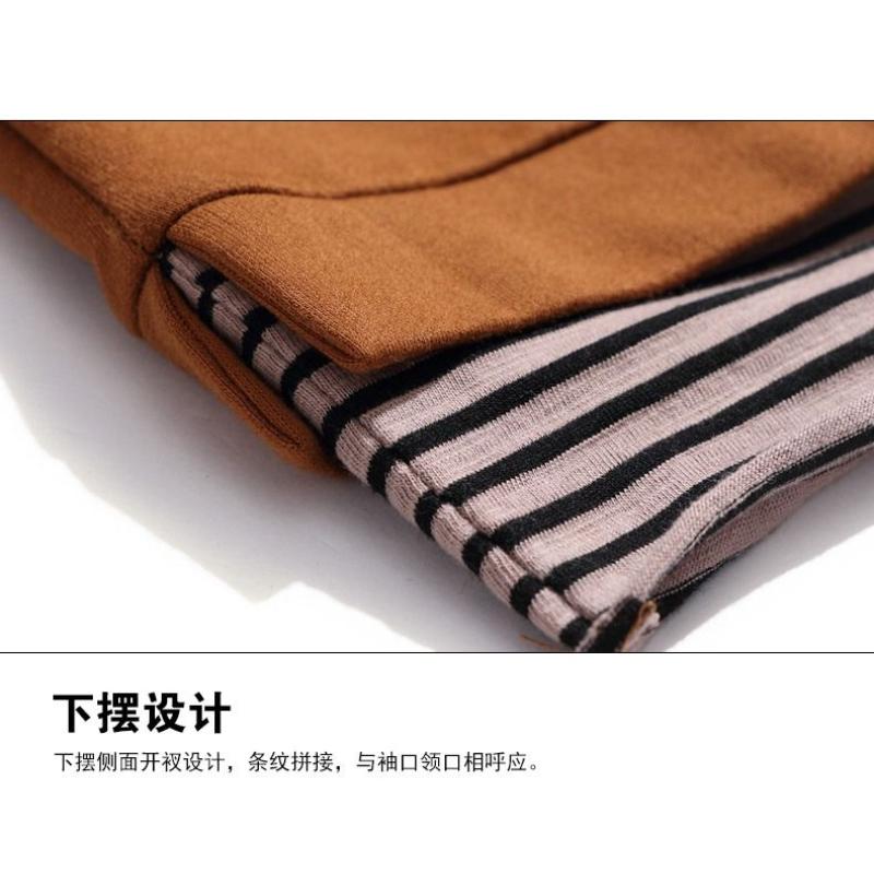 Long-sleeved T-shirt Women Spring New Middle-aged Sweatshirt Mom Fake Two-piece Pure Cotton Top Loose Hooded