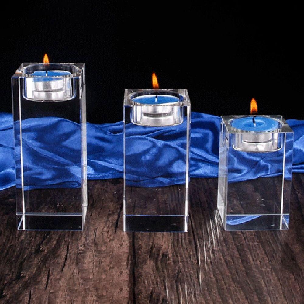 Glass Crystal Candle Holders Artistic Nordic Butter Lamp Holder Table Decorations