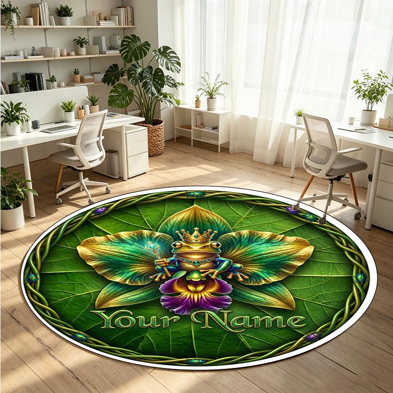 Adorno de Mandala (202) Alfombra de Terciopelo Redonda con Cristales Personalizada con Nombre y Texto Felpudo Personalizado Decoración del Hogar Alfombra de Cristal Antideslizante