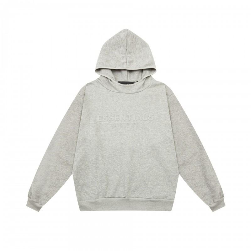Unisex FOG Icon Double-Line Hoodie Cotton Warm Fleece Lined Crewneck Sweatshirt Winter Streetwear