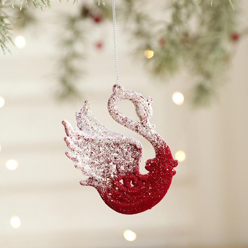 1PC luxurious velvet Christmas decoration easy to hang Christmas decoration exquisite and cute snowflake deer pendant