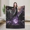 Mortal Kombat 2 Duotone Fighters Blanket Cover Velvet Lightweight Throw Blanket for Outdoor Travel Bedspread