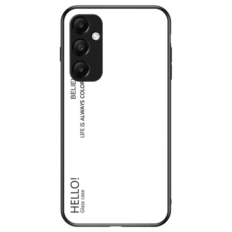 For Samsung Galaxy A55 5G Case Gradient Tempered Glass+PC+TPU Phone Cover