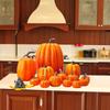 Halloween Artificial Pumpkins Set Of 14Pieces Durable User Friendly Materials For Tabletop Porch Decors