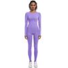 Seamless Tight-fitting High-waisted Ski Suit Shapewear Sports Running And Cycling Long-sleeved Yoga Suit For Women