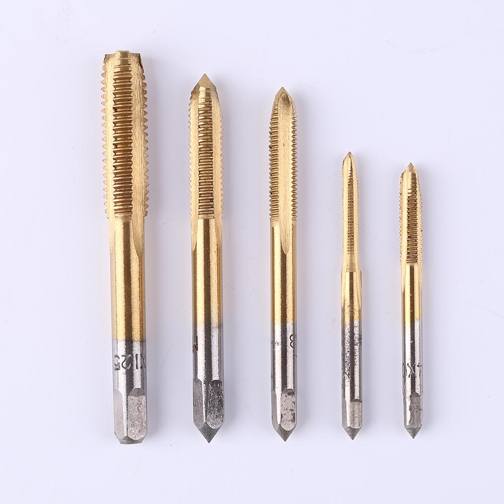 5pcs/Set HSS M3 M4 M5 M6 M8 Titanium Spiral Screw Tap Drill Bits Hand Tools UK 5pcs/Set HSS M3 M4 M5 M6 M8 Titanium Spiral Screw Tap Drill Bits Hand Tools UK