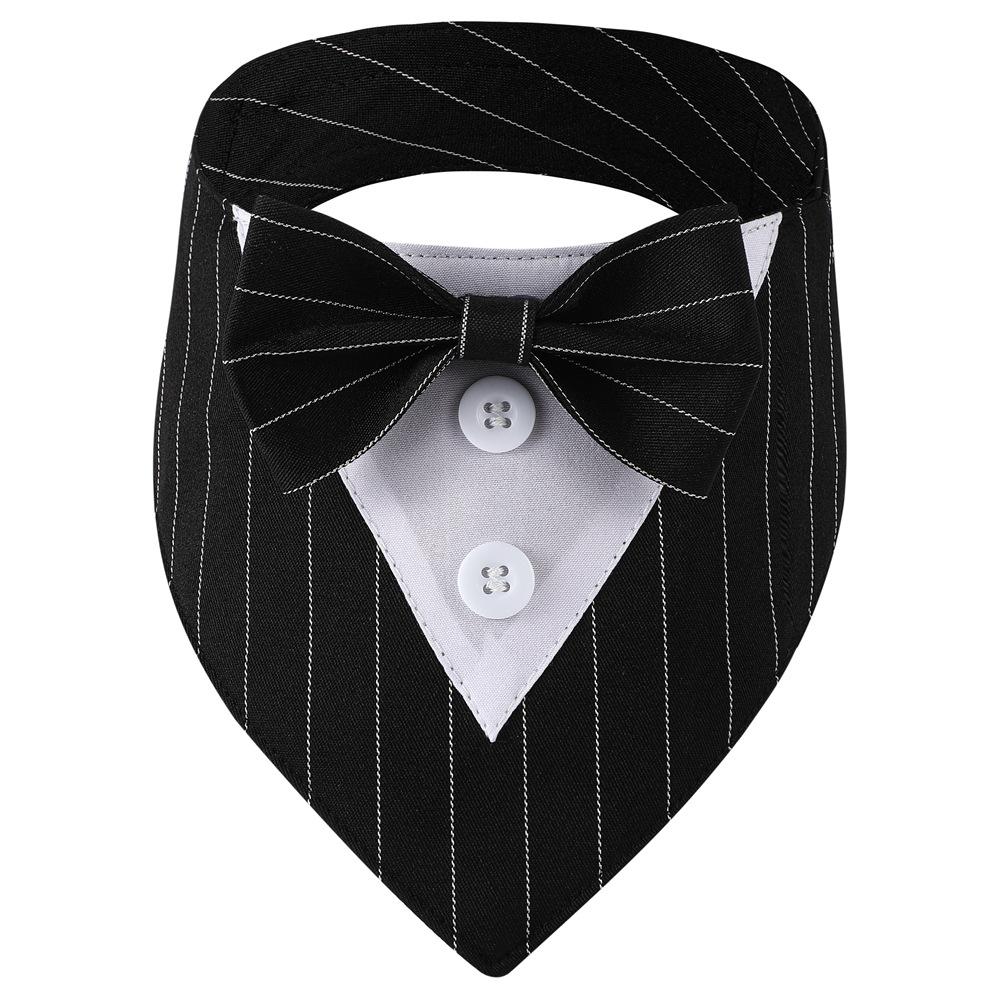 Tanpopo Dog Tuxedo Formal Wedding Bandana Bow Tie Birthday Costume Adjustable Pet Party Attire Valentines Outfit Cosplay Collar