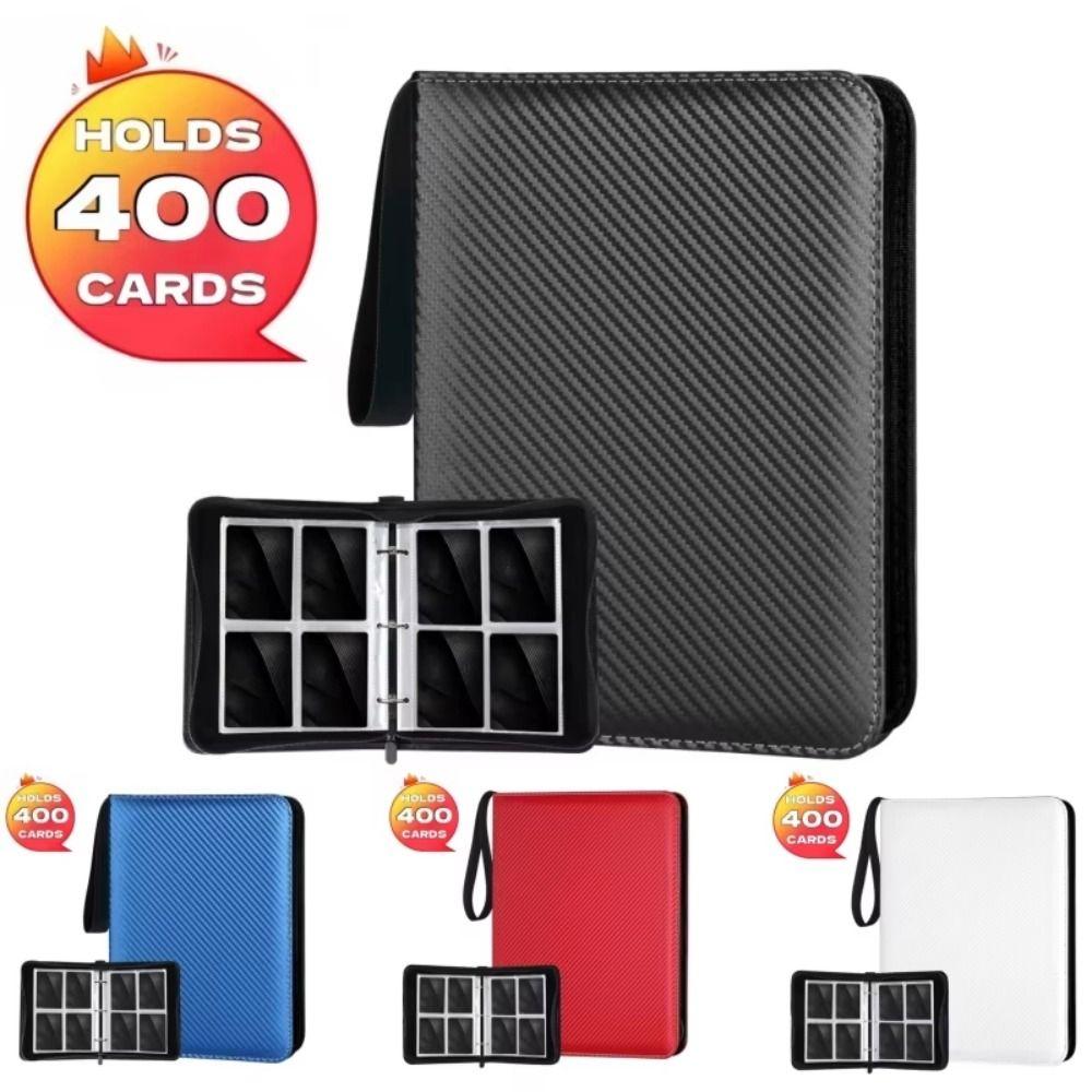 With 50 Sheets Card Book Binders 400 Pockets Rigid Card Holder Card Binder Holder Card Collection