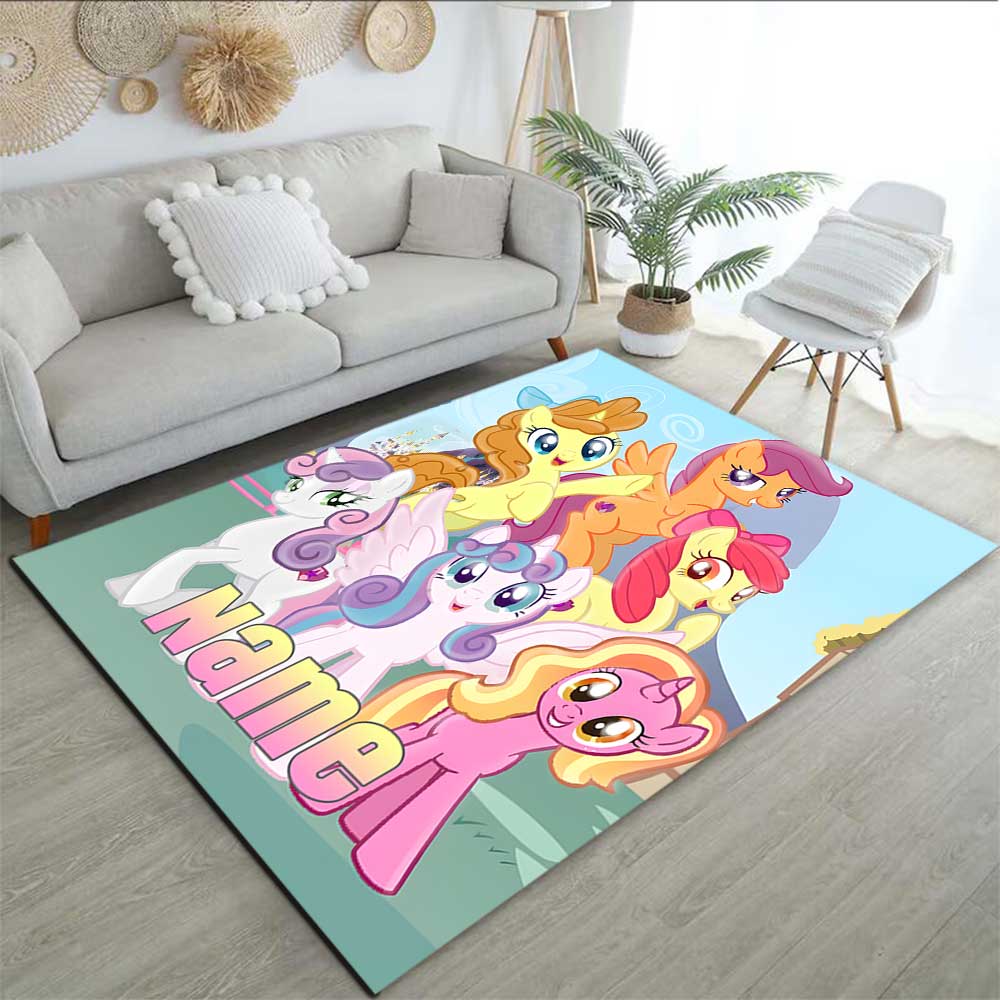 Little Pony (5) Customize your name rug, office chair cushion, home bedroom living room gift.