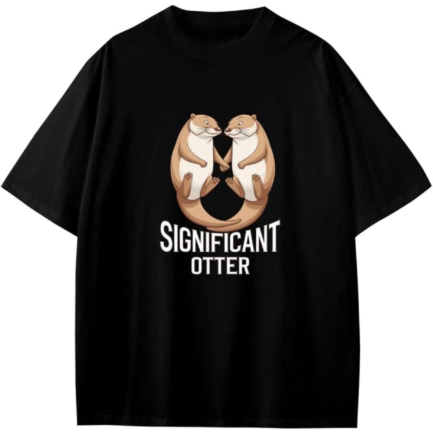 Смешная значимая выдра Аниме Подарок Девочки Мальчики Подростки Футболка S
