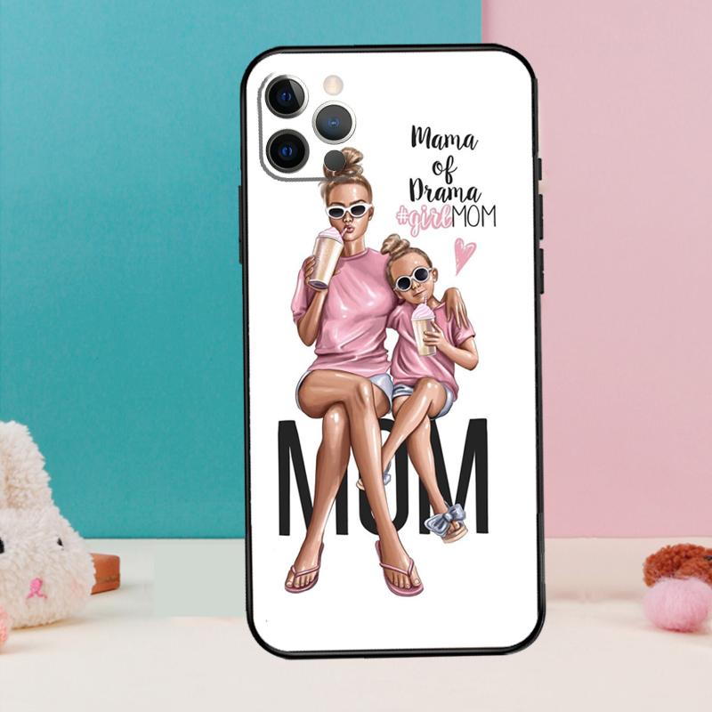 SUPER MOM MOTHER MAMA CUTE BABY Phone Case For iPhone 17 Air 16 15 14 12 11 13 Pro Max 12 13 mini 15 16 Plus 16e Cover Coque