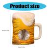Funny Beer Mug Hat for Adults Plush Beer Caps Hat Winter Warm Caps Birthday Party Accessories Stage Performances Headgear
