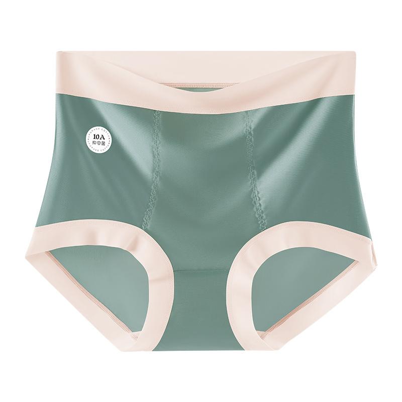 Plus Size Women Spring and Summer 10a Bacteriostatic Long Crotch High Waist Belly Light Plastic Non Scratch Briefs