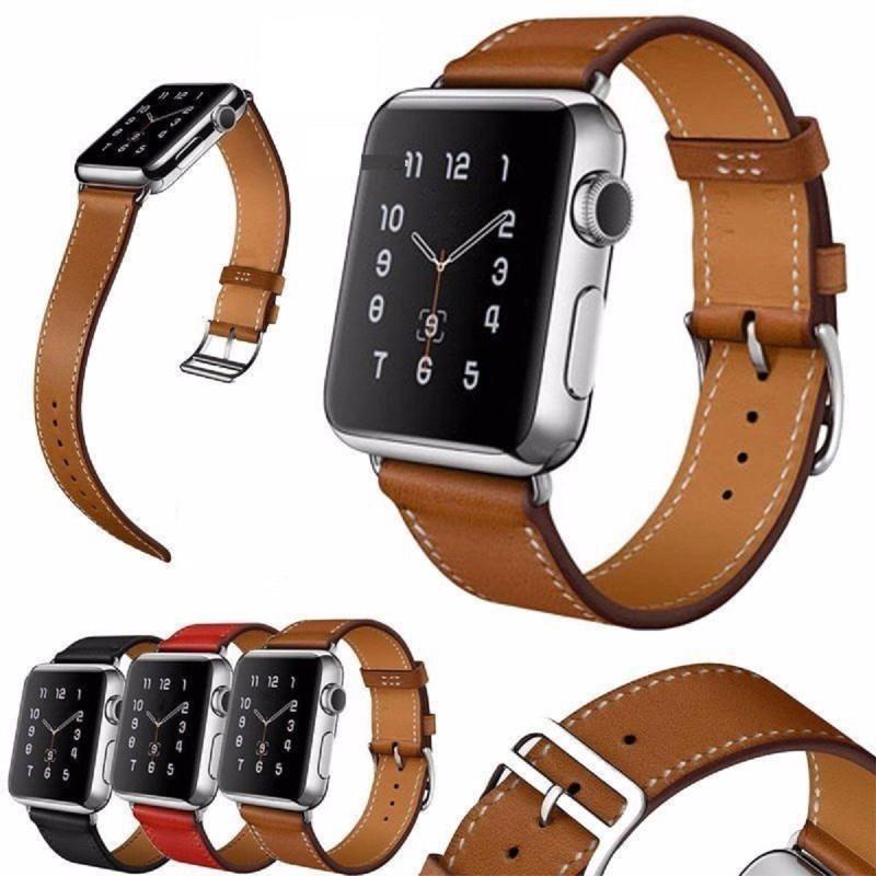 Apple Watch 8 Leather Strap For Single Loop Crosshatch Genuine Leather Band For 38mm And 42mm
