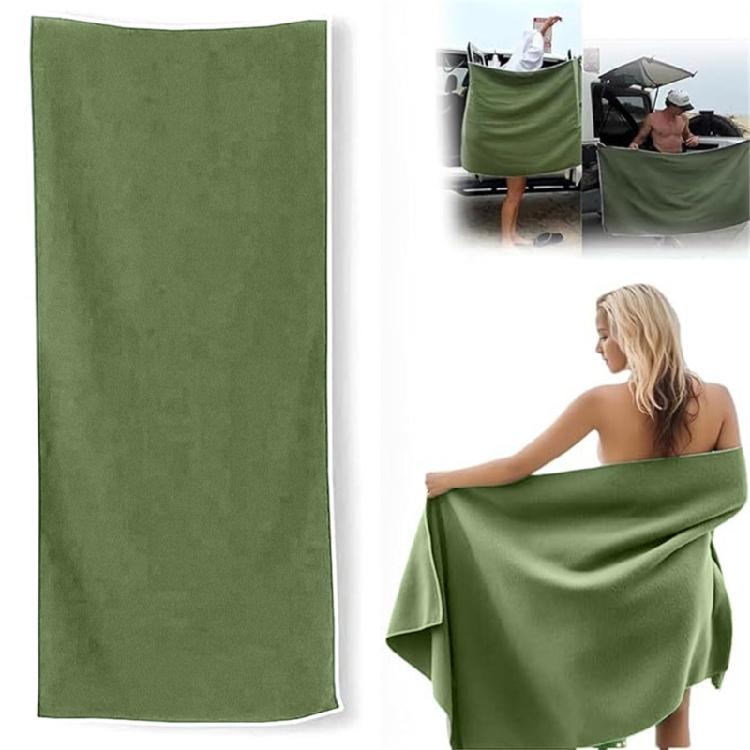 Tragbares Strandtuch mit magnetischem Verschluss, schnell trocknend, Übergröße für Camping, Fitnessstudio und Familienurlaube