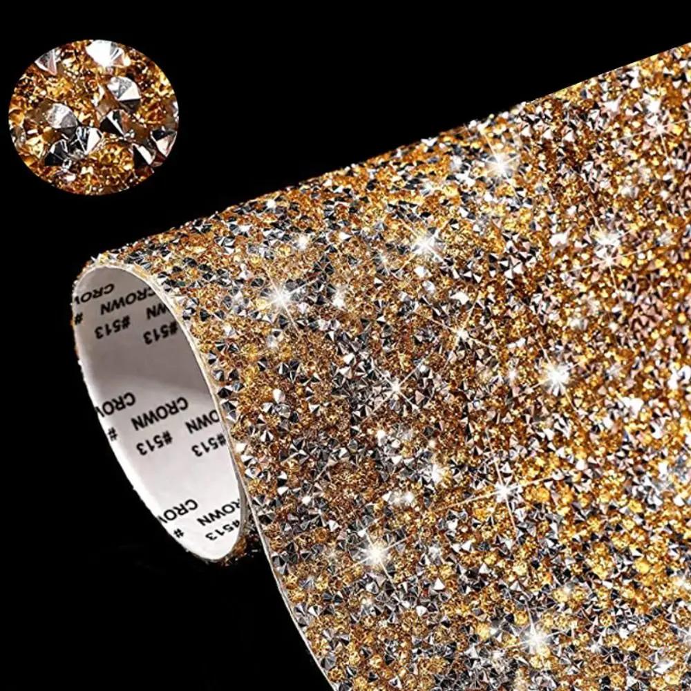 DIY Decoration Party Home Decor Crystal Sticker Bling Paster Rhinestone Sheet Glitter Trim Applique