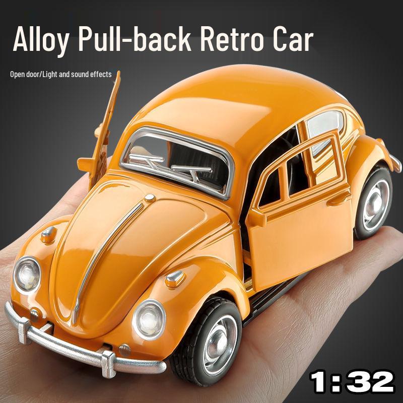 Retro Beetle Classic Alloy Toy Car with Opening Doors
