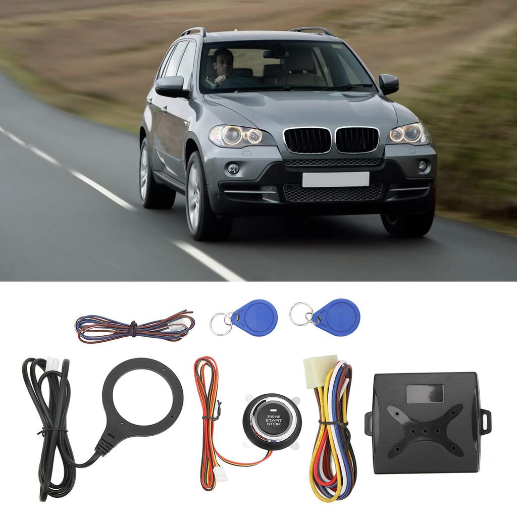 Rengu Push Start Ignition Kit, Car Push Start System, One Button Start Stop for Car