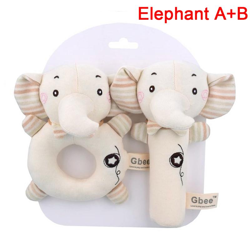Sonagli per Bambini Morbidi Cartoni Animati Simpatici Peluche Animali Giocattoli Campanelli a Mano Educativi per Bambini