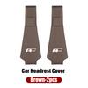 Car Leather Headrest Protective Cover Storage Bag For Volkswagen VW R Tiguan CC Jetta Polo Golf Passat T-ROC AY5