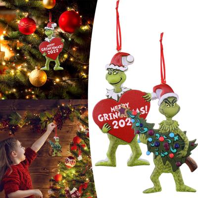 Κρεμαστό χριστουγεννιάτικο ρετσίνι Stole Christmas Tree Decoration, 1PC Χριστουγεννιάτικη διακόσμηση How The Stole Christmas With Present Christmas Ornament