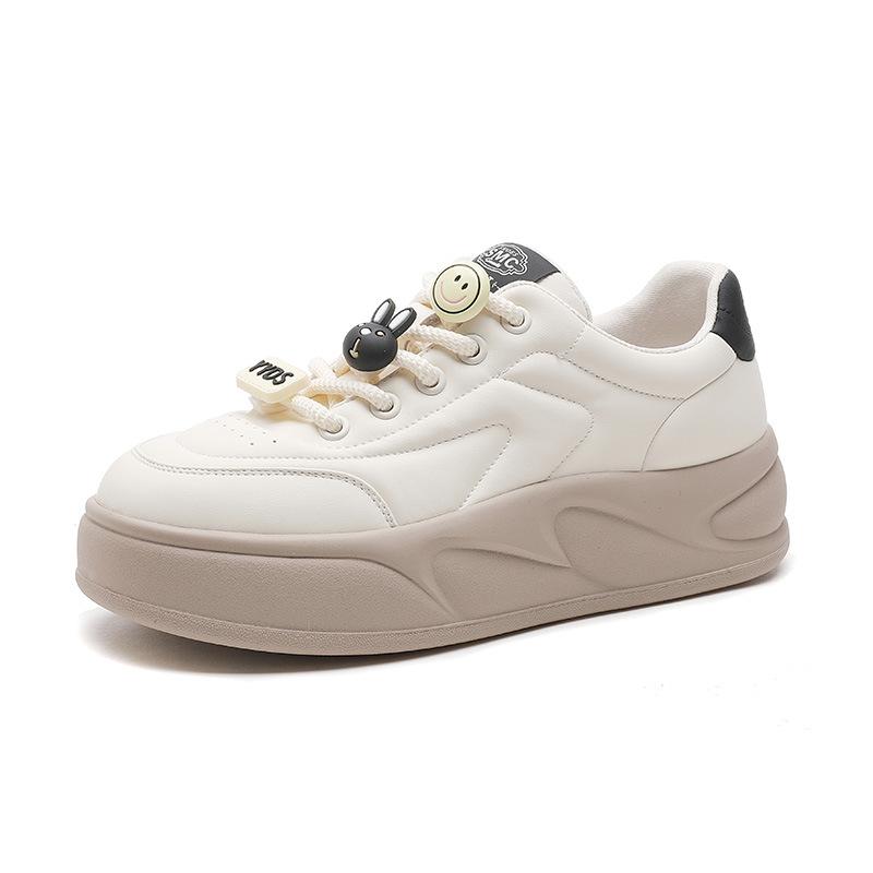 

Thick-soled ugly cute bread shoes autumn and winter new women s shoes casual fashion rubber sole little white shoes women s one 2025 40