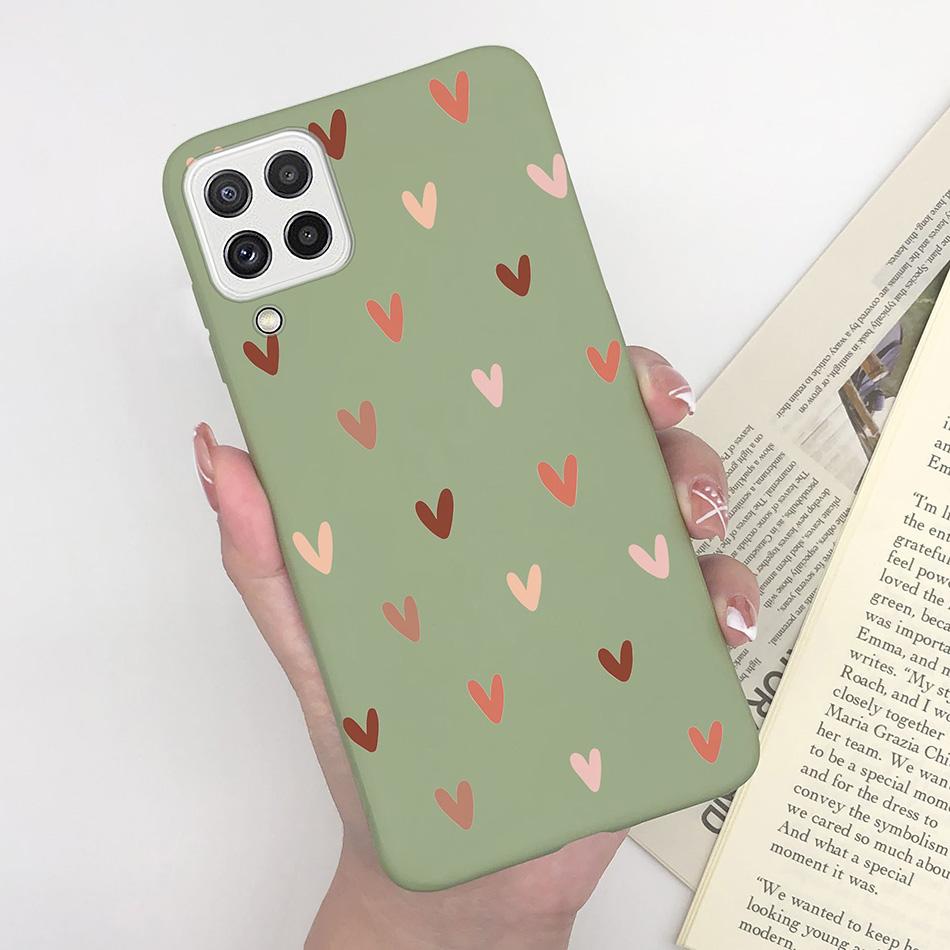 For Samsung Galaxy A22 4G 5G Case SM-A225F Love Heart Soft Silicon Phone Cover For SamsungA22 GalaxyA22 M22 A 22 4G 5G Fundas