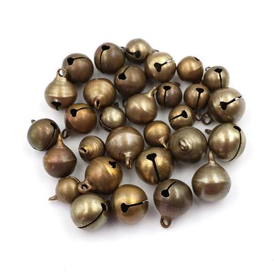 10 Bronze Metal Jingle Bell Loose Beads Festival Party Christmas Tree Decoration KTY