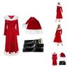 Christmas Party Vintage Velvet Long Dress Set With Hat And Belt For Women