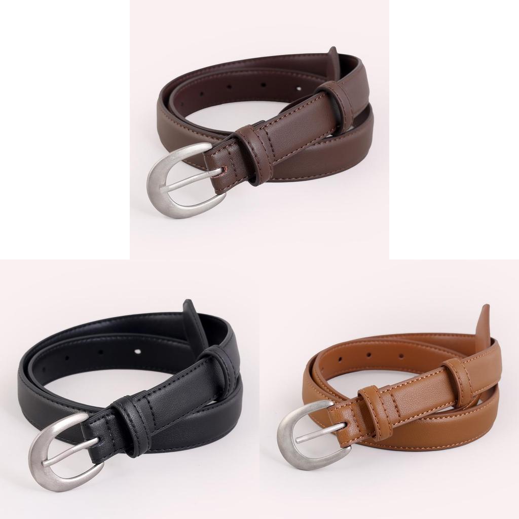 Simple Genuine Leather Belt For Women With Alloy Buckle And Casual Style