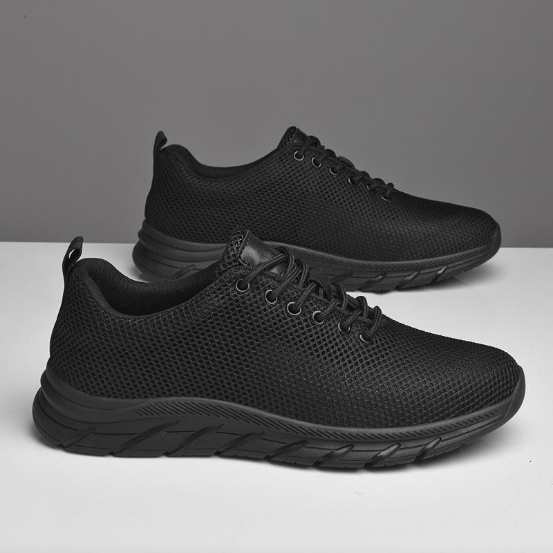 

Мужская обувь 2025 лето новая дышащая мужская с высоким чувством повседневная легкая вязаная мухами мягкая подошва нескользящая повседневная спортивная обувь 45