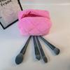 New Style Girly Macaron Cosmetic Bag: Large Capacity Plush Wash Bag