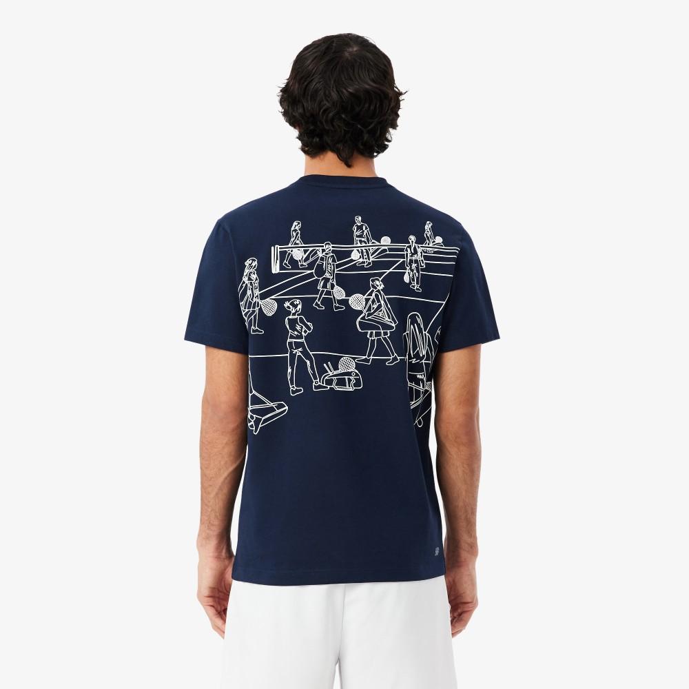 Lacoste Men's Tennis Heritage Graphic Short-Sleeve T-Shirt TH0147-56G166
