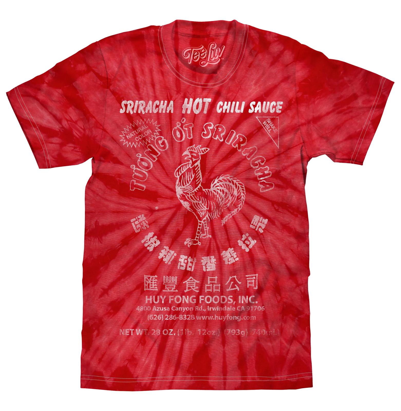 Выцветшая мужская футболка Tuong Ot Sriracha с галстучным окрашиванием Паук Красный XL