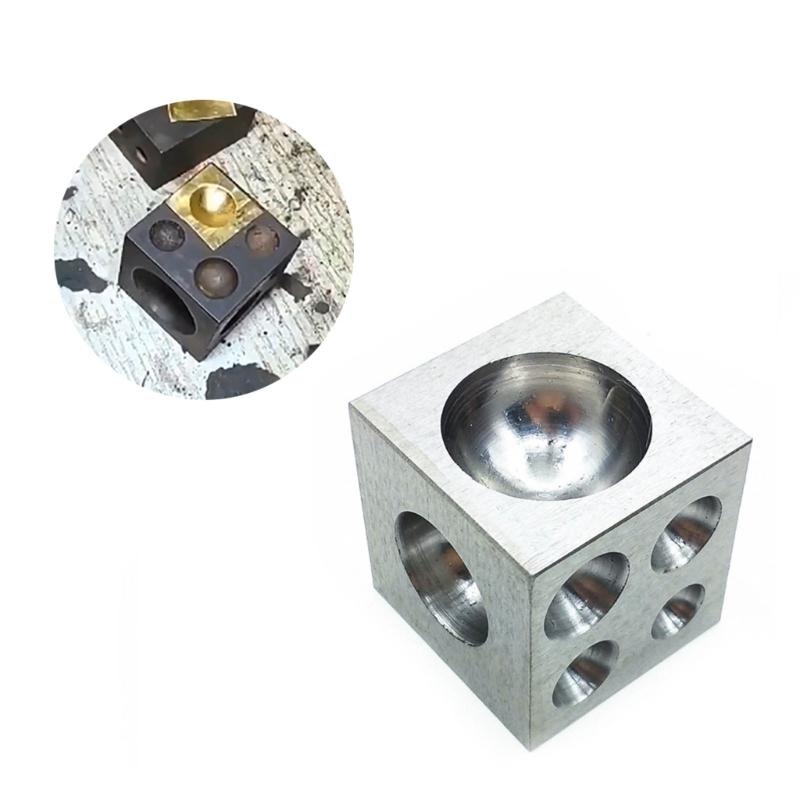 Mandrino Quadrato Acciaio ad Alto Carbonio Blocco Dapping Doming Utensile per Lavorazione Metalli Gioielleria Argento Punzone Doming in Acciaio