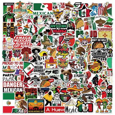 100Pcs Mexico Style Food Stickers for Skateboard Snowboard Laptop Luggage Decals Diary Backpack Stationery Staicker