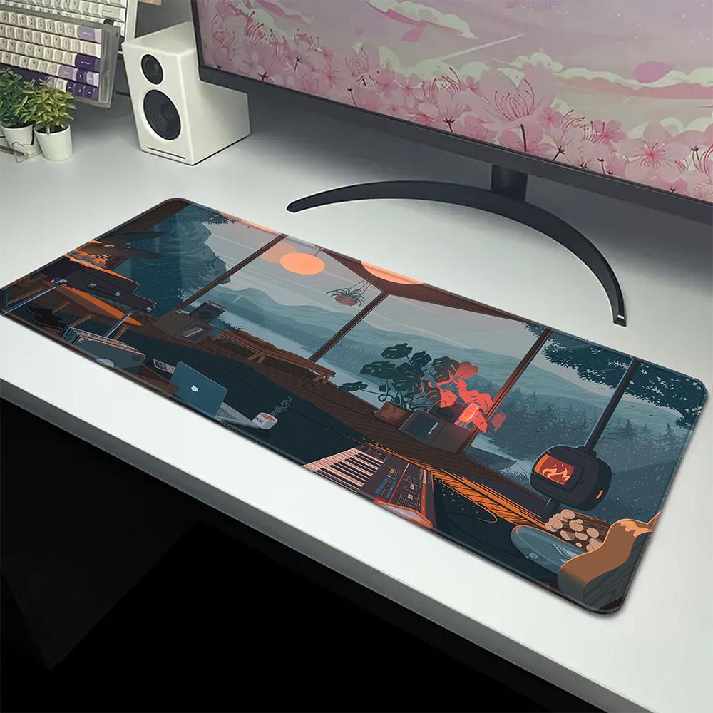 Waldlandschaft Matte Mauspads Gamer Büro Matte Mauspad Gaming Zubehör Schreibtischmatte Kunst Tastaturmatten 900x400 Mauspads Firma