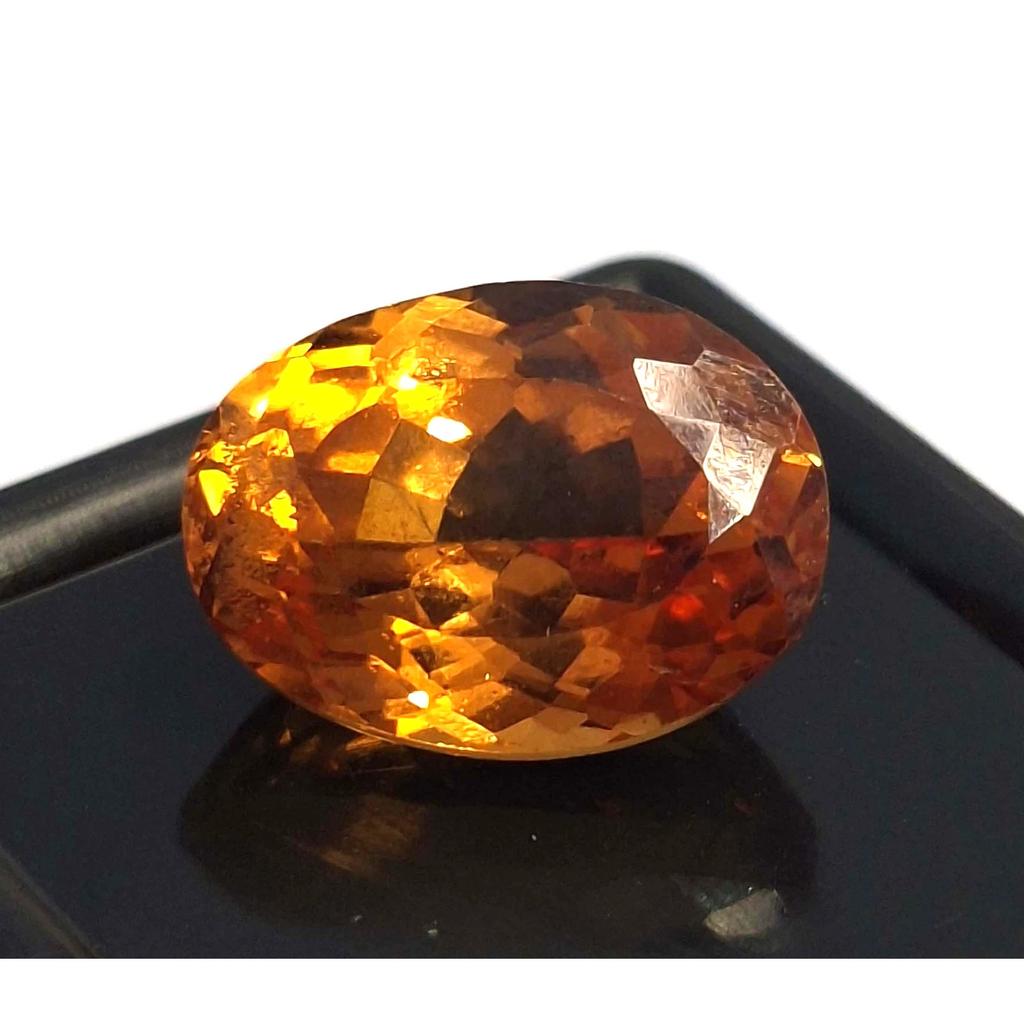 Zertifizierter Natürlicher Citrin Orange Ovaler Schliff 10-12 Karat Atemberaubender Loser Edelstein