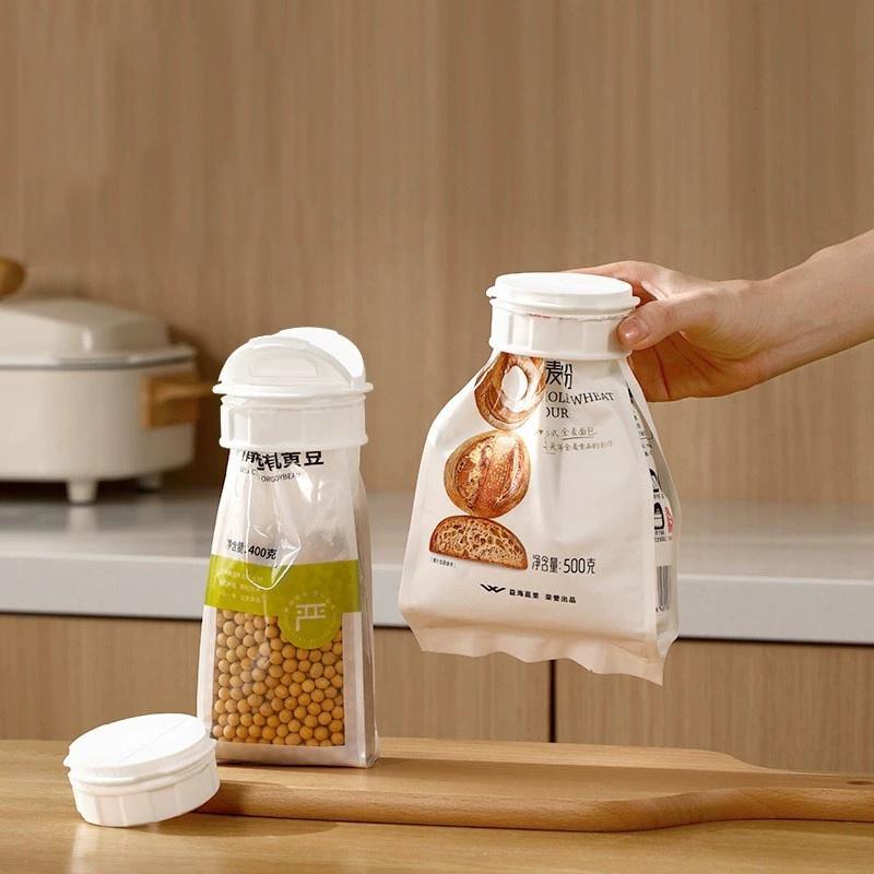 Double-opening Lid Discharge Nozzle Kitchen Snack Preservation Bag Plastic Sealing Clip Seasoning Moisture-proof Sealing Clip