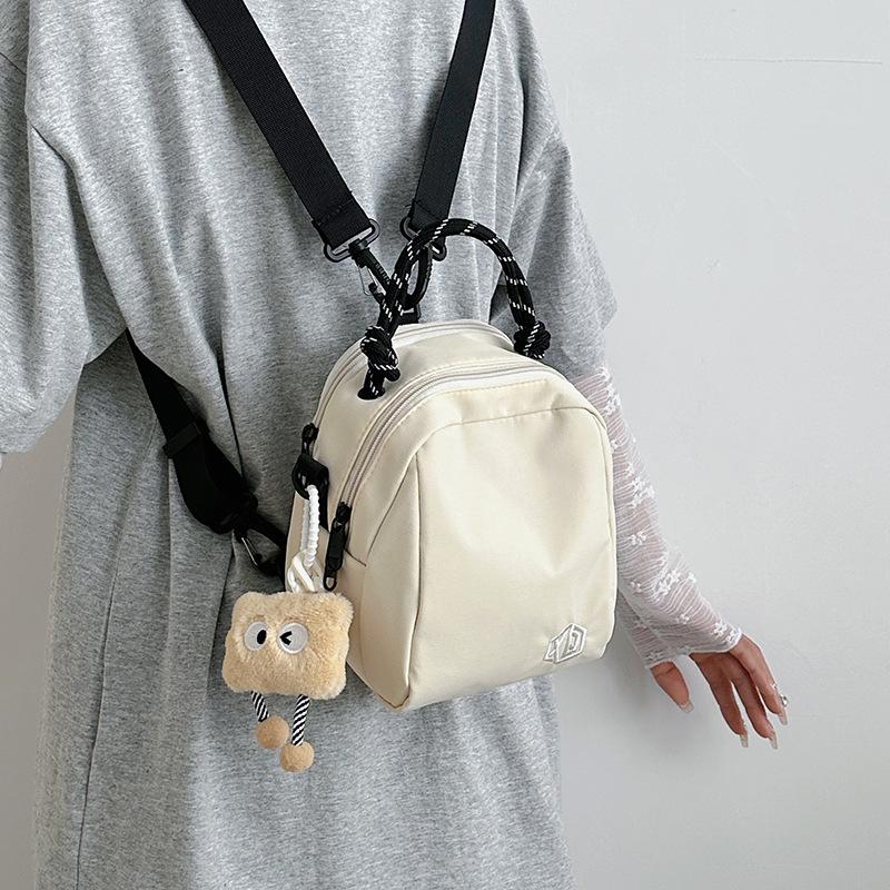 New Color Blocking Avocado Backpack Mini Women's Crossbody One Shoulder Commuting Bag Shell Japanese Lightweight Backpack