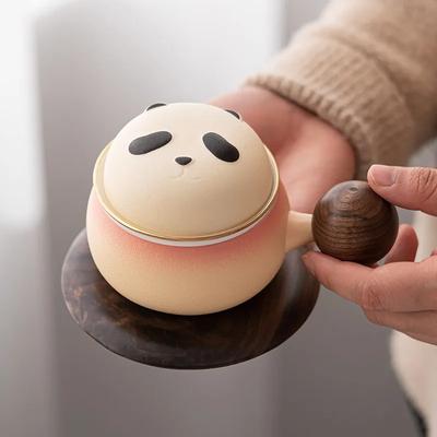 Keramický hrnček Panda Kancelársky šálka na čaj s oddelením Kreatívny vysoký vzhľad Dievčatá Káva Cappuccino Priateľ Narodeninový darček