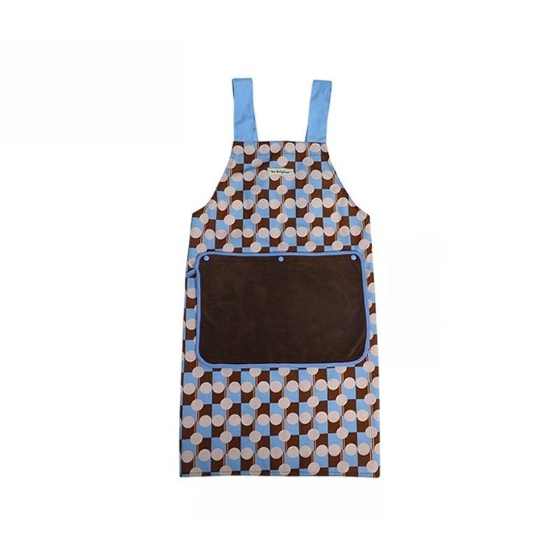 

Retro Apron 2026 New Style High-end Young Design with Hand Towel Waterproof Kitchen Home Workwear синій