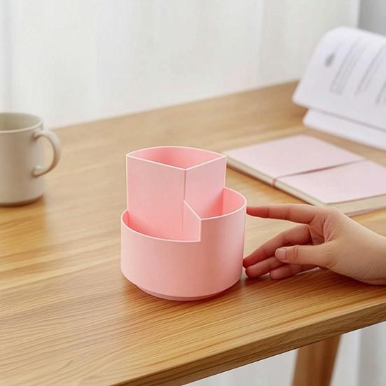 Yousheng 360 Degree Rotating Pen Holder, Large Capacity Multi-compartment Pen Holder, Desktop Organizer for Office School Home