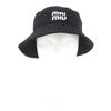 Excellent Hat Black Cotton Women M 5HC196 Used