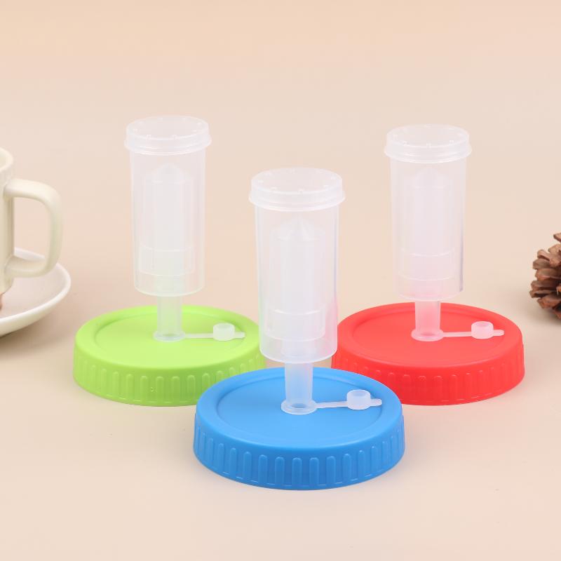 Waterless Fermenting Airlock Lids Covers With One-Way Exhaust Valves For Wide Mouth Mason Jar Sealed Lid Kitchen Supplies