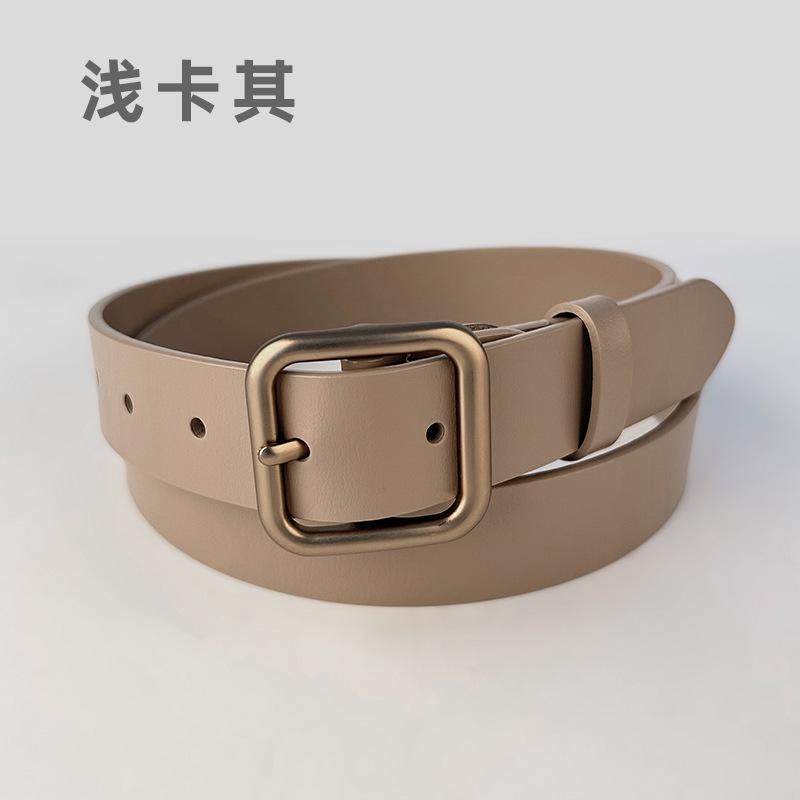 Vier Jahreszeiten Verfügbar Neuer Ledergürtel Damen Nadel Schnalle Leder Lässig Vielseitig Retro Gürtel Japanische Schnalle Jeansgürtel