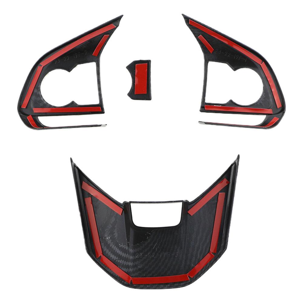 LHD ABS Carbon Fiber Style for Toyota VELOZ 2022- 2025 Steering Wheel Panel Cover Bezel Trim Insert Badge Molding Garnish Acc