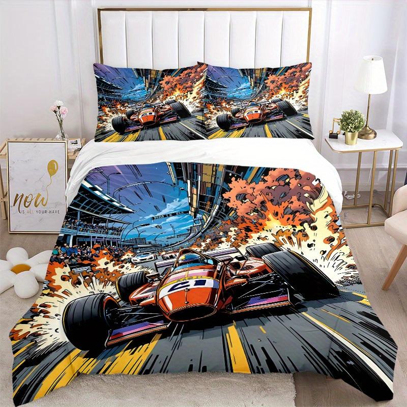 3pcs Racing Storm 1Cover + 2Pillowcases, PillowInserts NotIncluded, Machine Washable, All - Season Use, Suitable for Bedroom Guest Room61