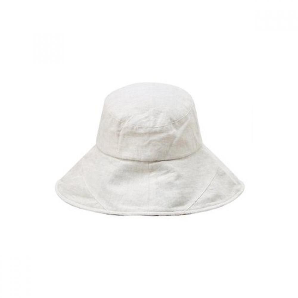 DakS Women S Beige Check contraSt Linen Floppy Hat Dbhe4e121i2