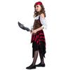 Kinder Mädchen Piraten Schönheit Freibeuter Matey Gestreiftes Kostüm Fluch der Karibik Kostüm Halloween Cosplay Party Outfit
